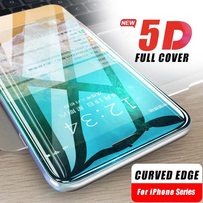 5D Curved Tempered Glass Screen Protector for iPhone