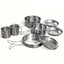 Mayitr 8Pcs Stainless Steel Outdoor Camping Picnic Pot Pan Kit Camping Backpacking Hiking Cookware Set High quality - Korvel