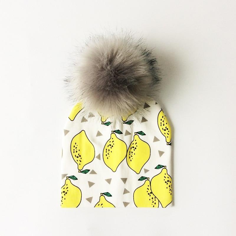 Luxury Cartoon Print Cotton Beanie Hat for Kids