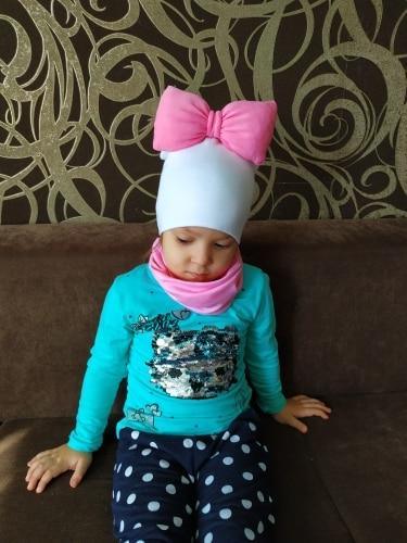 Chapeau en Coton Premium pour Bébé avec Nœud et Écharpe