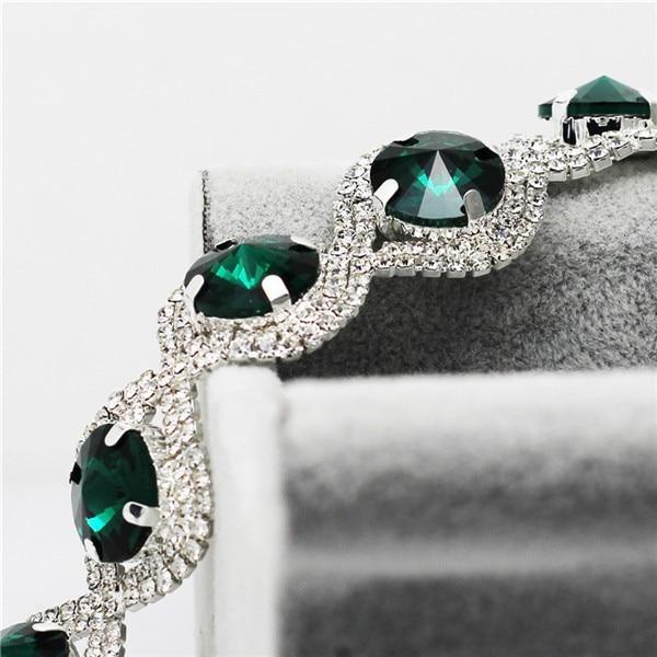 Elegant Wedding Bridal Jewelry Set with Rhinestones and Crystals