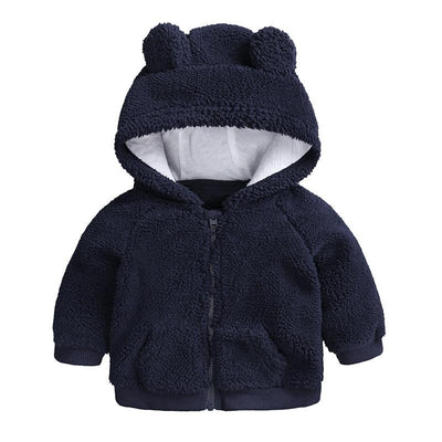 Winter Warm Cartoon Bear Hooded Jacket for Newborns