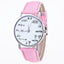 Montre analogique à quartz élégante pour femmes avec bracelet en cuir