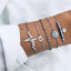 Luxury Gold Crystal Circle Arrow Bracelet Set for Women