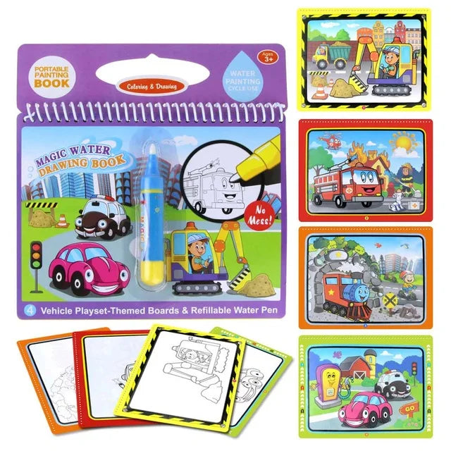 8 styles Magic Water Drawing Book Coloring Doodle - Korvel