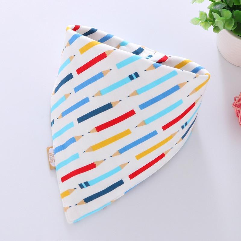 Adjustable Cotton Cartoon Bandana Bibs for Babies