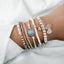 Ensemble de Bracelets Pendants Ajustables Main Cœur Œil Ethnique