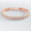 Elegant Rose Gold Bracelet with Crystal Heart Charm