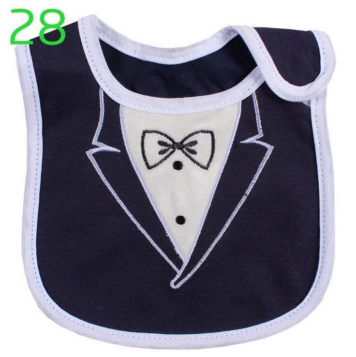 Bib de bebé de algodón con diseño de dibujos animados - Impermeable y cómodo