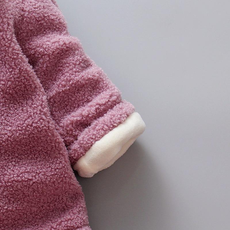 Cozy Velvet Winter Coats for Baby Girls - Heart Print Hoodies - Korvel
