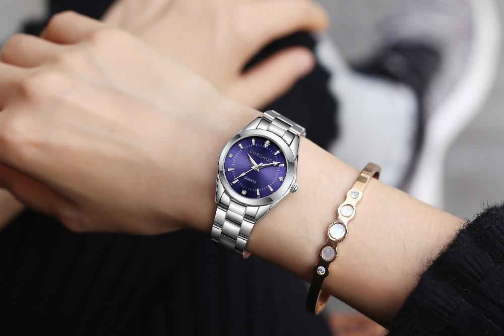 Montre à Quartz en Rhinestones de Luxe STEVVEX pour Femmes