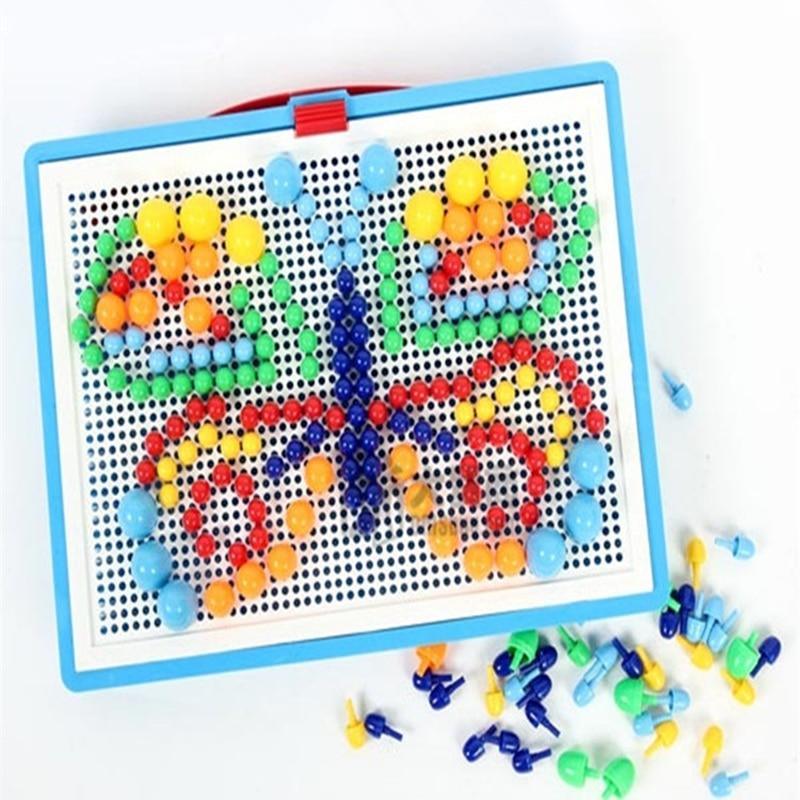 Puzzle de perles à clous en 3D champignon de 296 pièces pour enfants