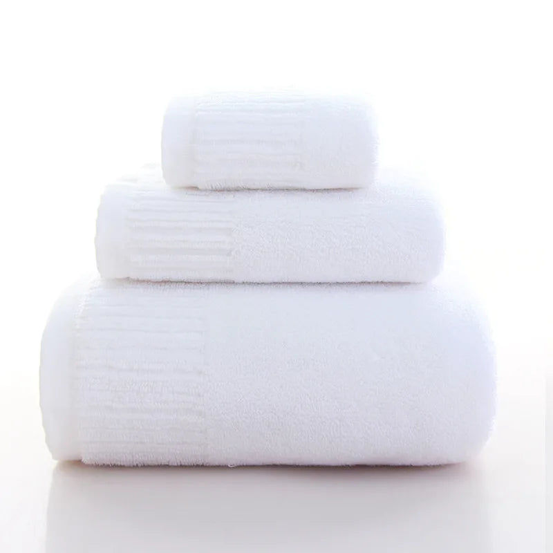 Cotton Thicken bath towel set hand towel face towel and bath towels for adults 10 colors  100% cotton - Korvel