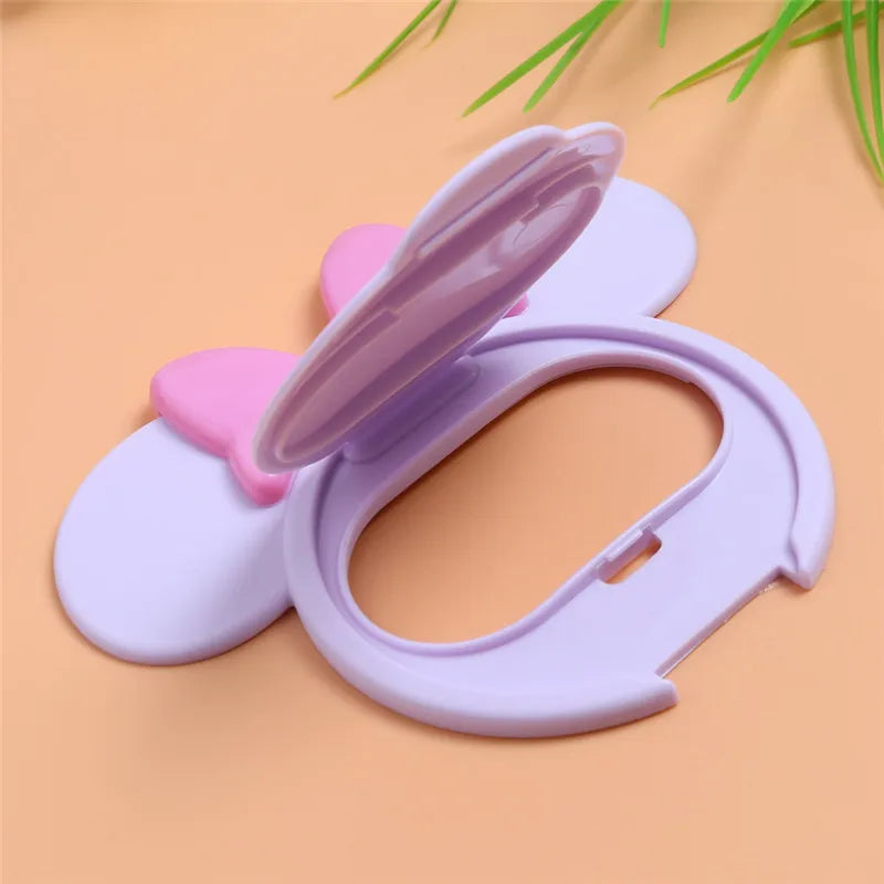 Portable Baby Wipe Dispenser with Cartoon Lid