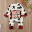 Jumpsuit en Coton avec Imprimé Ours pour Nouveau-nés