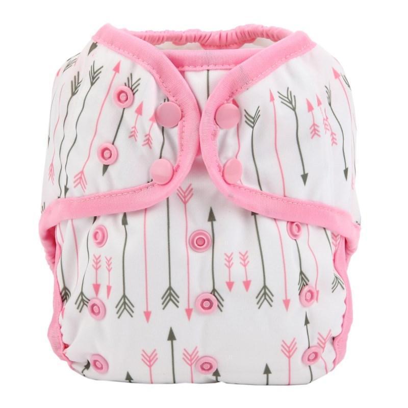 Couche en tissu pour bébé ajustable à taille unique avec double gousset