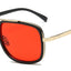 Elegant Oversized Gold Metal Frame Sunglasses