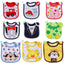 Bib de bebé de algodón con diseño de dibujos animados - Impermeable y cómodo
