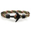 Pulsera de Paracord con Ancla Negra Elegante para Hombres