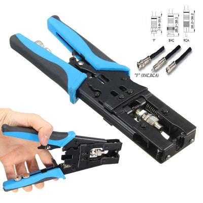 Premium Coax Compression Crimper Tool for BNC/RCA/F Connectors