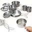 Mayitr 8Pcs Stainless Steel Outdoor Camping Picnic Pot Pan Kit Camping Backpacking Hiking Cookware Set High quality - Korvel