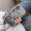 Funda de Peluche Linda y Esponjosa para iPhone - Diseño de Orejas de Conejo