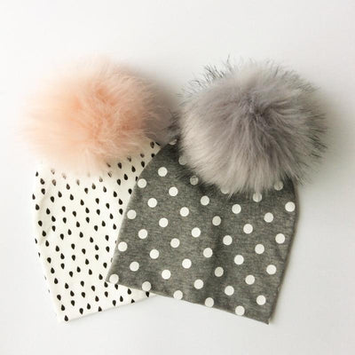 Luxury Modern Baby Hat with Pompon for Autumn & Winter