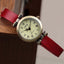 Montre en cuir vintage pour femmes avec cadran noir