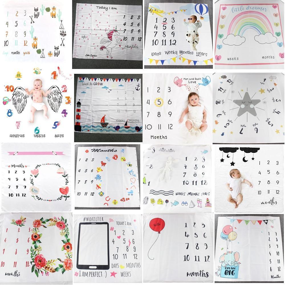 Adorable Cartoon-Themed Baby Milestone Blanket and Play Mat - Korvel