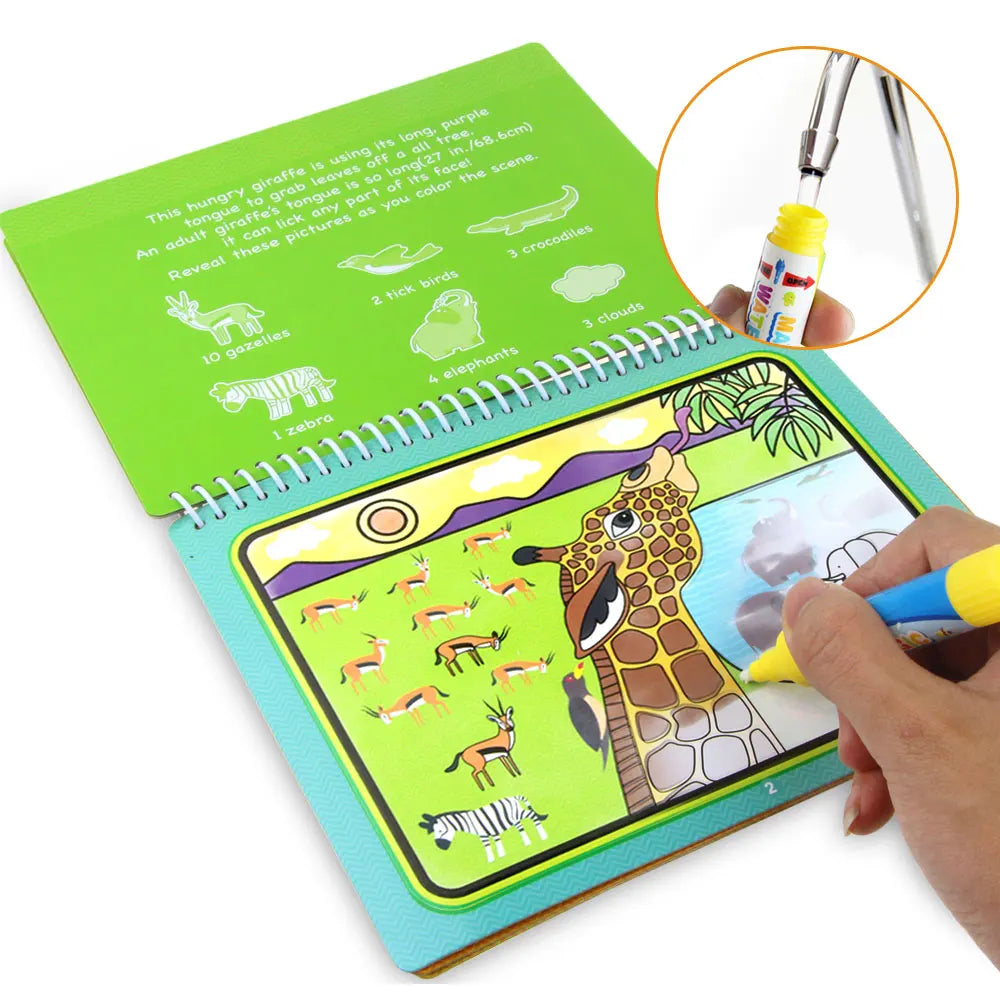 8 styles Magic Water Drawing Book Coloring Doodle - Korvel