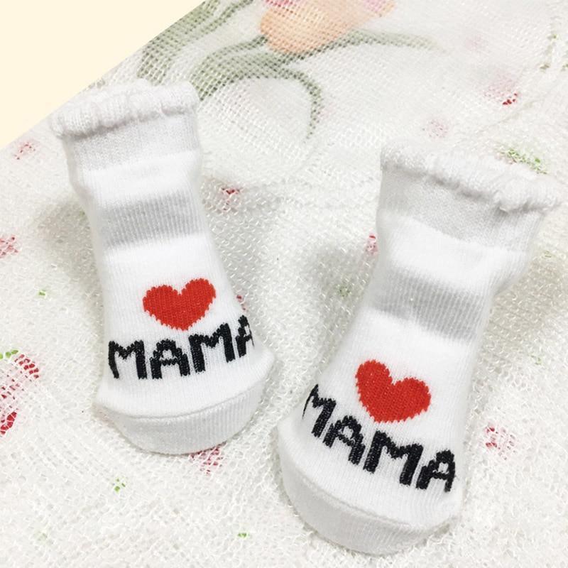 Chaussettes pour bébés en coton doux antidérapantes pour nouveau-nés et tout-petits