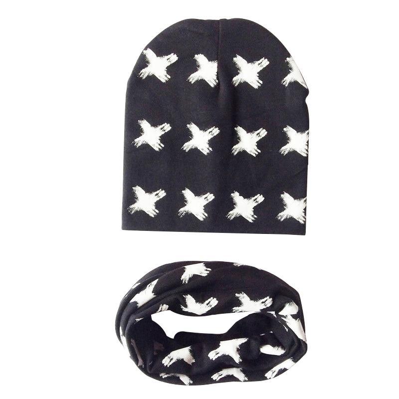 Modern Cartoon Sheep Cotton Hat & Scarf Set for Kids
