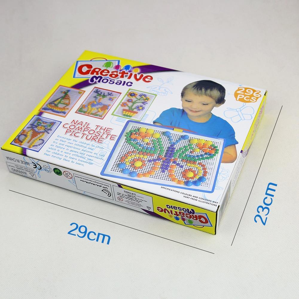 Puzzle de perles à clous en 3D champignon de 296 pièces pour enfants