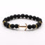 Bracelet en Pierre Naturelle au Design Ancre Élégant pour Hommes et Femmes