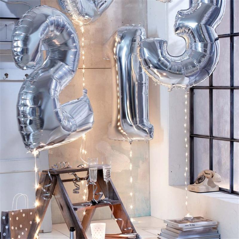 32-Inch Luxury Helium Foil Number Balloons for Celebrations - Korvel