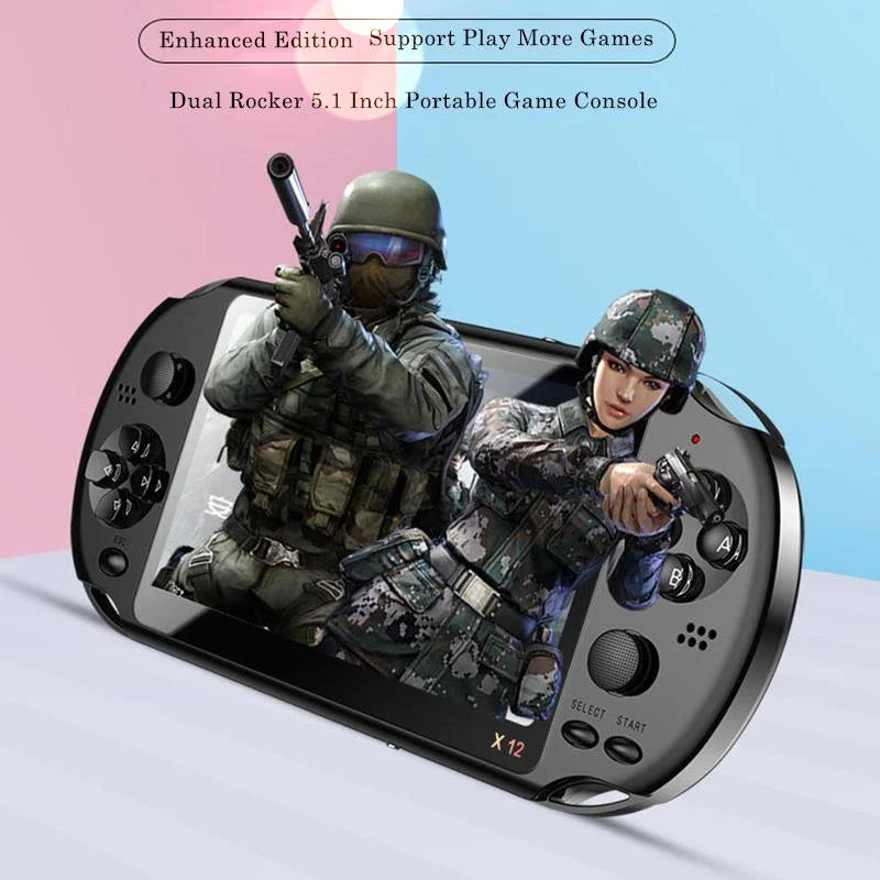Newest 5.1 inch Handheld Portable Game Console Dual Joystick 8GB preloaded 1000 free games support TV Out video game machine - Korvel