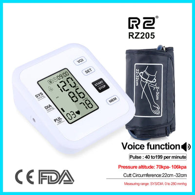 Health Care Arm Blood Pressure Monitor Heart Beat Rate Pulse Meter Tonometer Sphygmomanometers pulsometer - Korvel