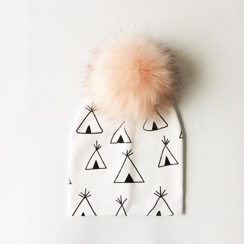 Luxury Cartoon Print Cotton Beanie Hat for Kids