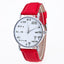 Montre analogique à quartz élégante pour femmes avec bracelet en cuir