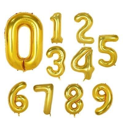 32-Inch Luxury Helium Foil Number Balloons for Celebrations - Korvel