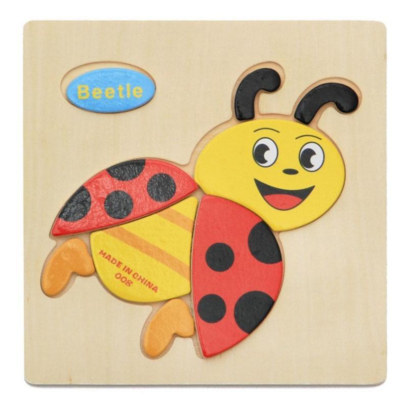 Rompecabezas Educativos 3D de Madera Stevvex para Niños