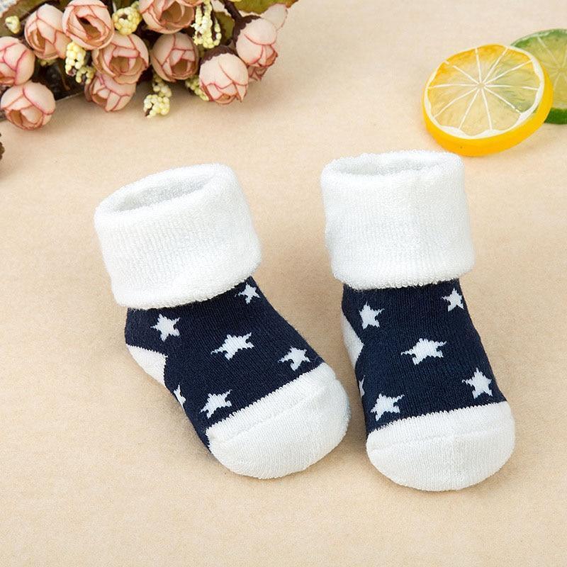 Chaussettes pour bébés en coton doux antidérapantes pour nouveau-nés et tout-petits