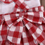 Ensemble de Combinaison à Volants à Carreaux pour Filles Bébés