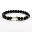 Bracelet en Pierre Naturelle au Design Ancre Élégant pour Hommes et Femmes