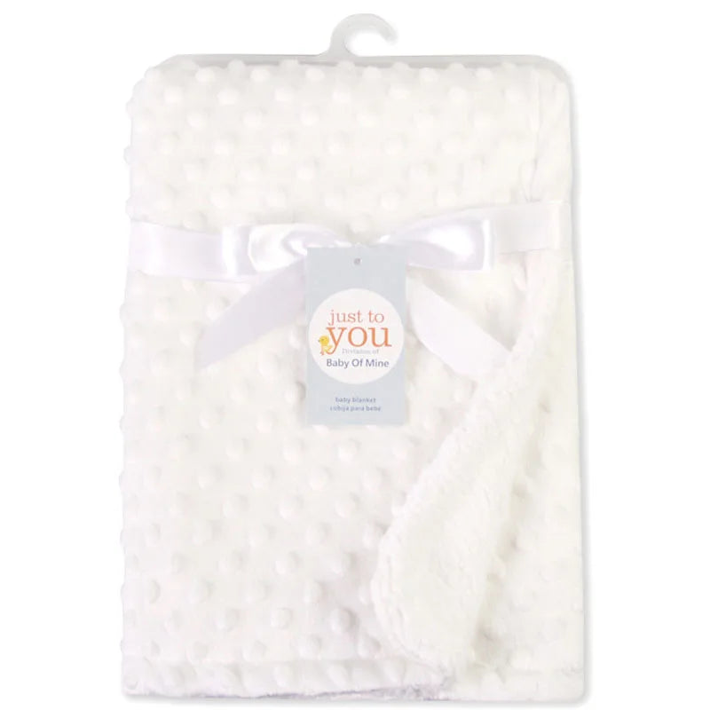 Baby Blanket & Swaddling Newborn Thermal Soft Fleece Blanket Solid Bedding Set Cotton Quilt - Korvel