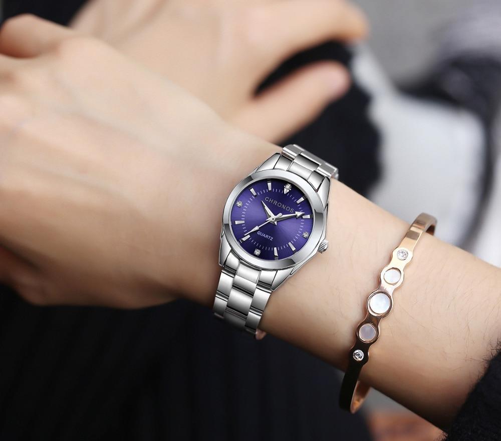 Montre à Quartz en Rhinestones de Luxe STEVVEX pour Femmes
