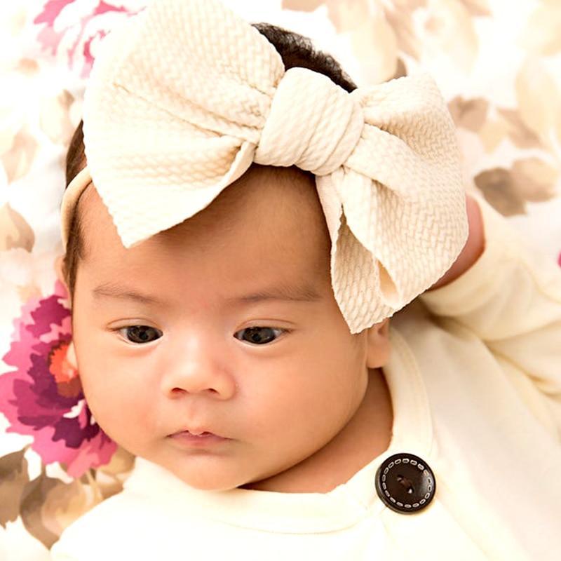 Bandeau Stylé pour Filles Bébé avec Grand Nœud
