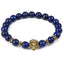Elegant Tiger Eye Bracelet with Lion Head Charm
