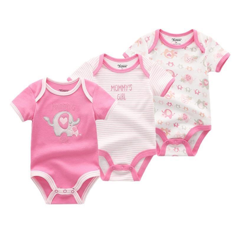 3-Piece Modern Baby Bodysuit Set - Unisex Unicorn Design