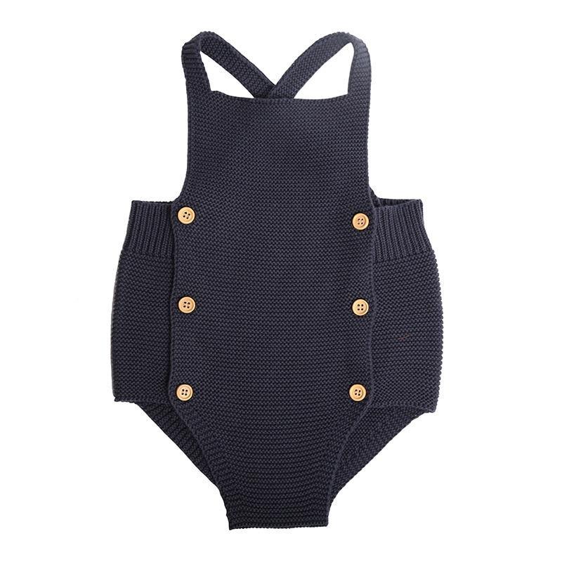 Combinaison Tricotée de Style Rétro pour Fille Bébé